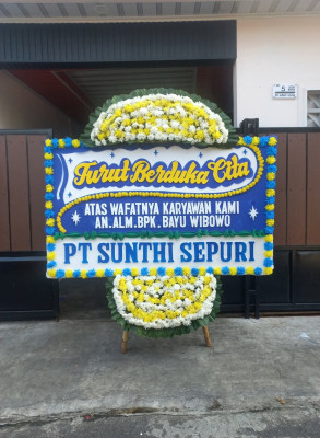 Papan Bunga Duka di Poga